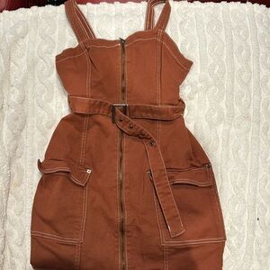 Denim cargo dress H&M